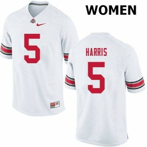 Women's Ohio State Buckeyes #5 Jaylen Harris White Nike NCAA College Football Jersey Latest EUO2644TR